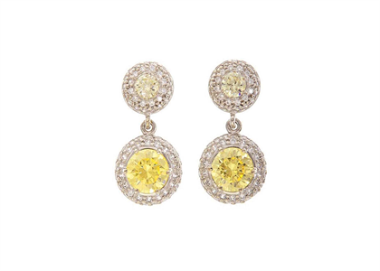 CZ Studded Gemstone Earring